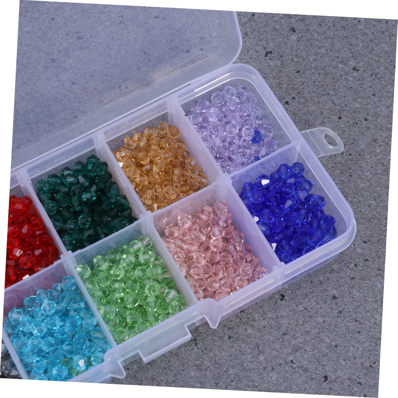 TEHAUX 3000stücke Farben Rhombus Glasperlen Mit Aufbewahrungsbox Für Schmuckherstellung Bastelbedarf Für Armbänder Und Halsketten