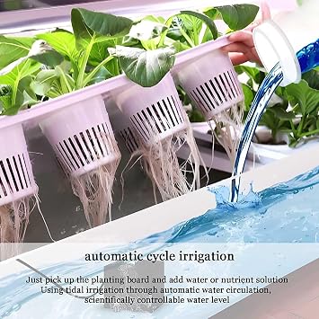 Hydroponic Growing System With Automated LED Grow Lights, Vertical Farming For Indoor Tower Garden, Intelligent Multi-Layer Planter Soilless Cultivation Equipment