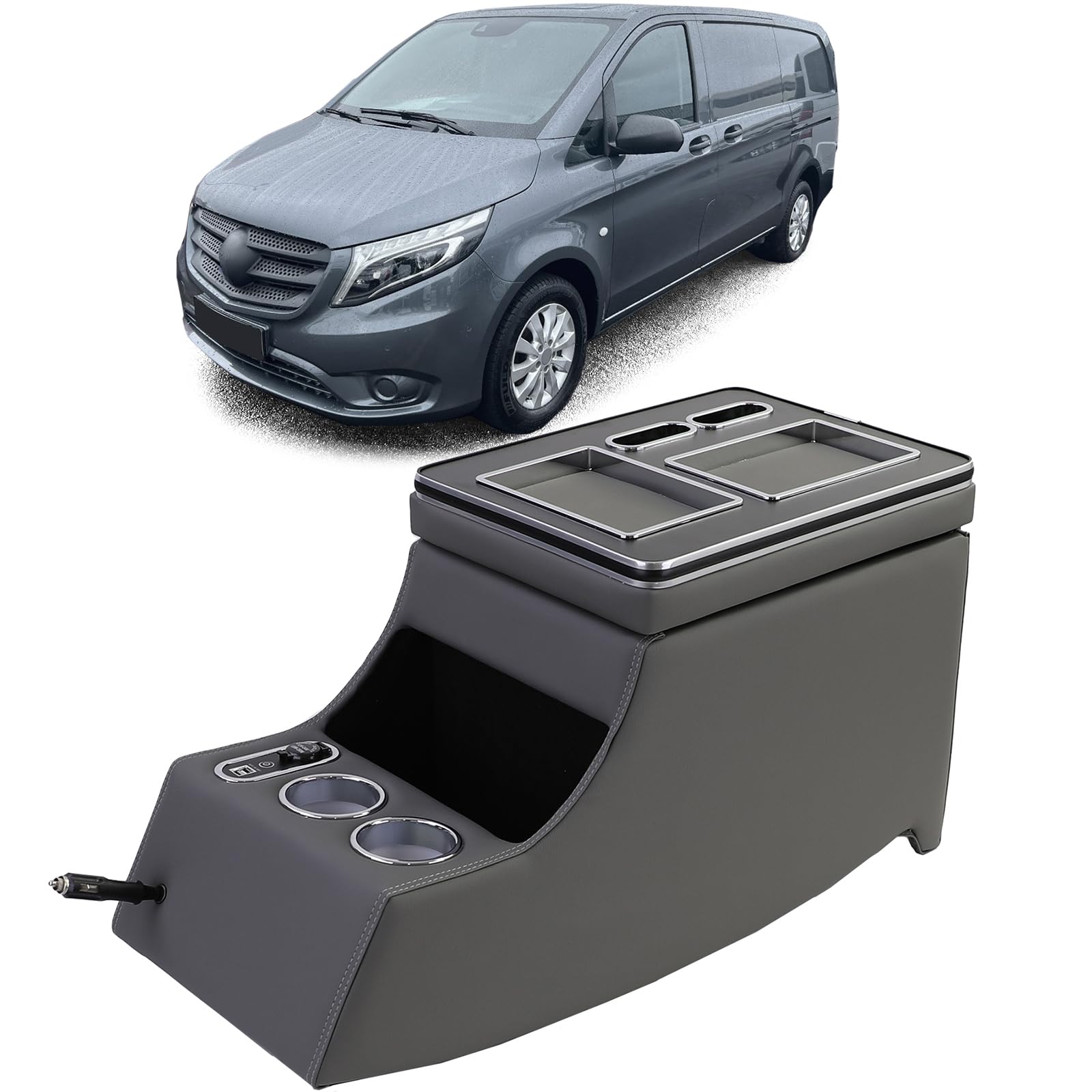 Mittelkonsole Armlehne Grau passt für Mercedes Viano W639 V-Klasse W447 03-19