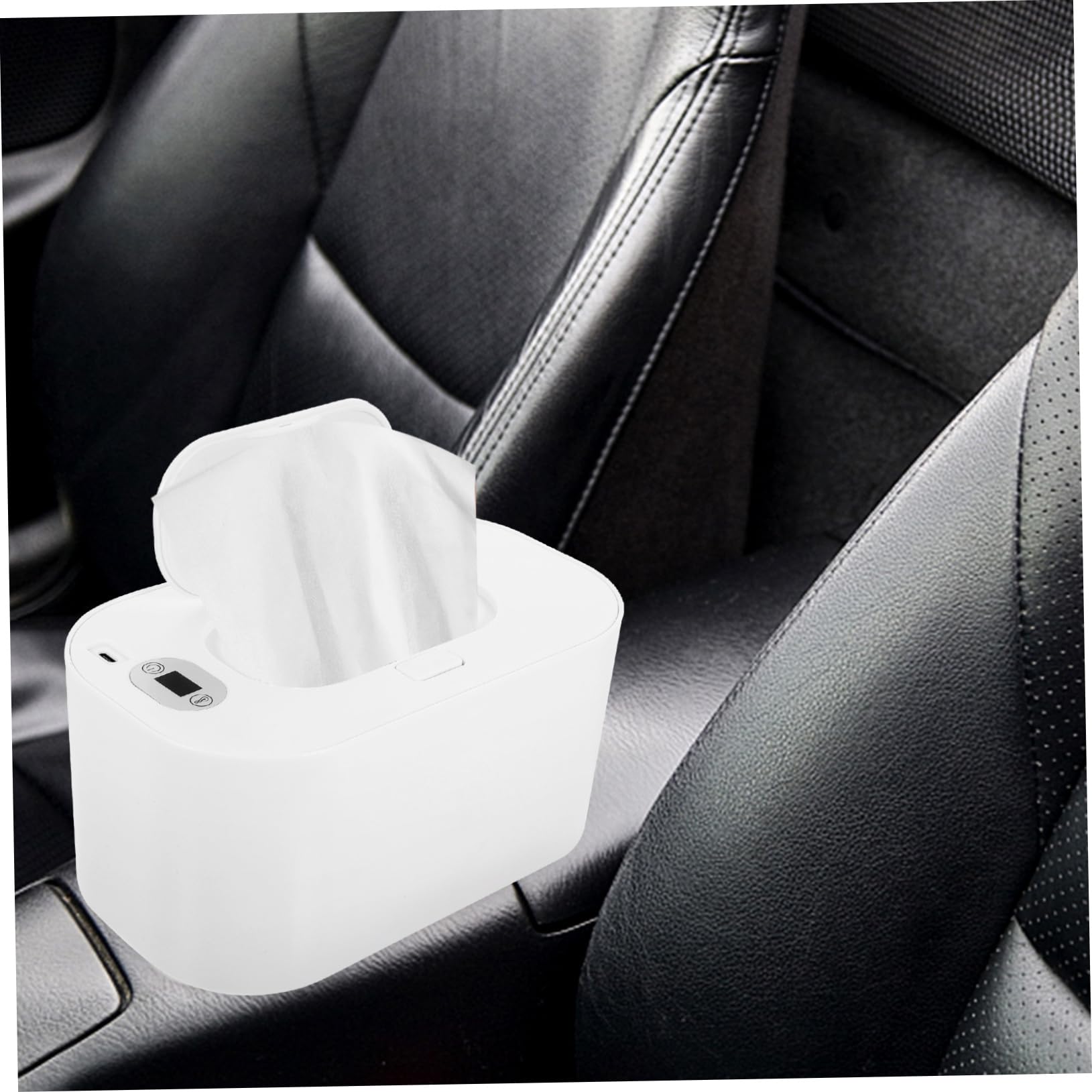 Ciieeo Chauffe Lingettes USB Portable Sans Fil - Boîte Chauffante Pour Lingettes Bébé, Rechargeable Voiture, Vert