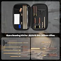 Vista 4 de Pro .223/5.56 Cleaning Kit with Bore Chamber Brushes Cleaning Pick Kit, Brass Cleaning Rod in Zippered Organizer Compact Case BOOSTEADY