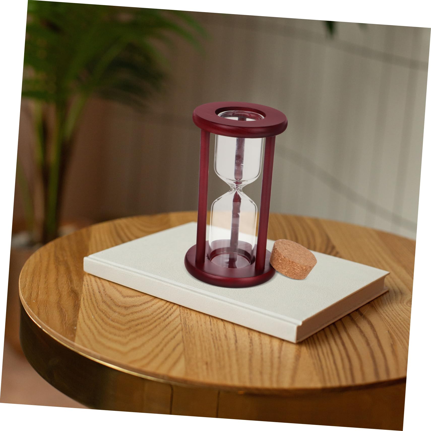 ULTECHNOVO Clessidra per Gestione del Tempo e Decorazione da Tavolo in Legno e Vetro dal Design Raffinato Riempibile Adatta a Casa o Gioco