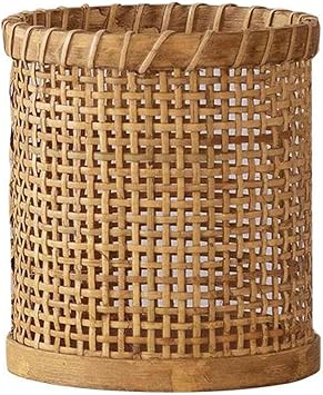 Rattan Woven Hurricane Glass Candle Holders,Cane Wrapped Sleeve Flower Vase Decorative Votive Candleholder for Pillar Candles,Rustic Boho Tea Light Candle Holder for Centerpiece Table Wedding Decor