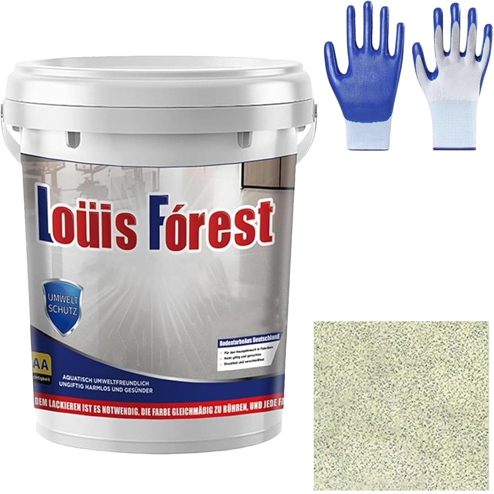 2026 NEW Epoxy Floor Paint,Epoxy Colored Sand Floor Paint 352Oz, High-gloss Marble Effect Coating, Garage Floors Painting, Covers Approximately 60 to 68 Sq Ft (Beige,35oz/1kg)