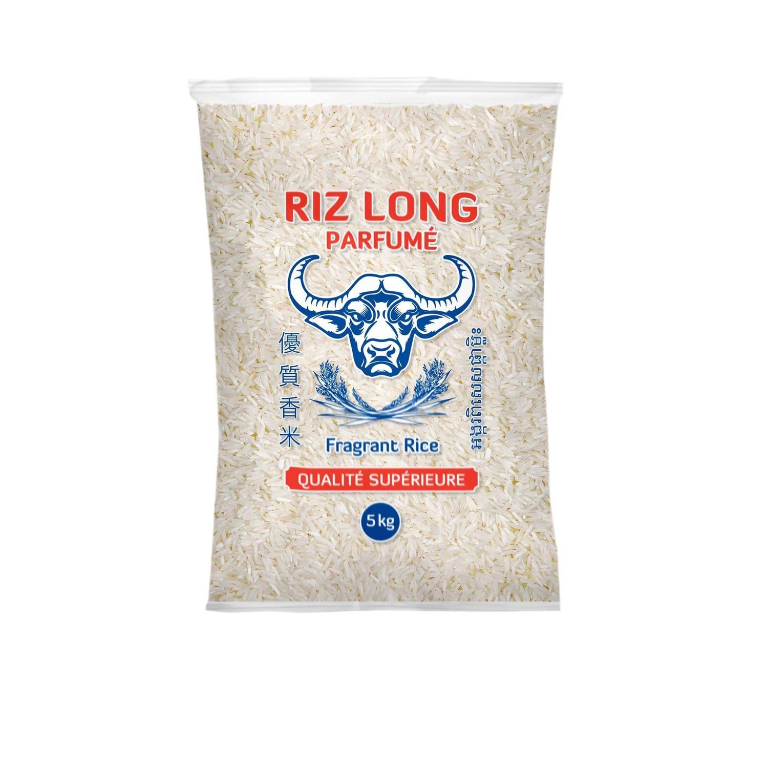 RIZ DU MONDE – Riz Long Parfumé à la Texture Légère, Idéal pour Repas Savoureux (Paquet 5kg) L'unité