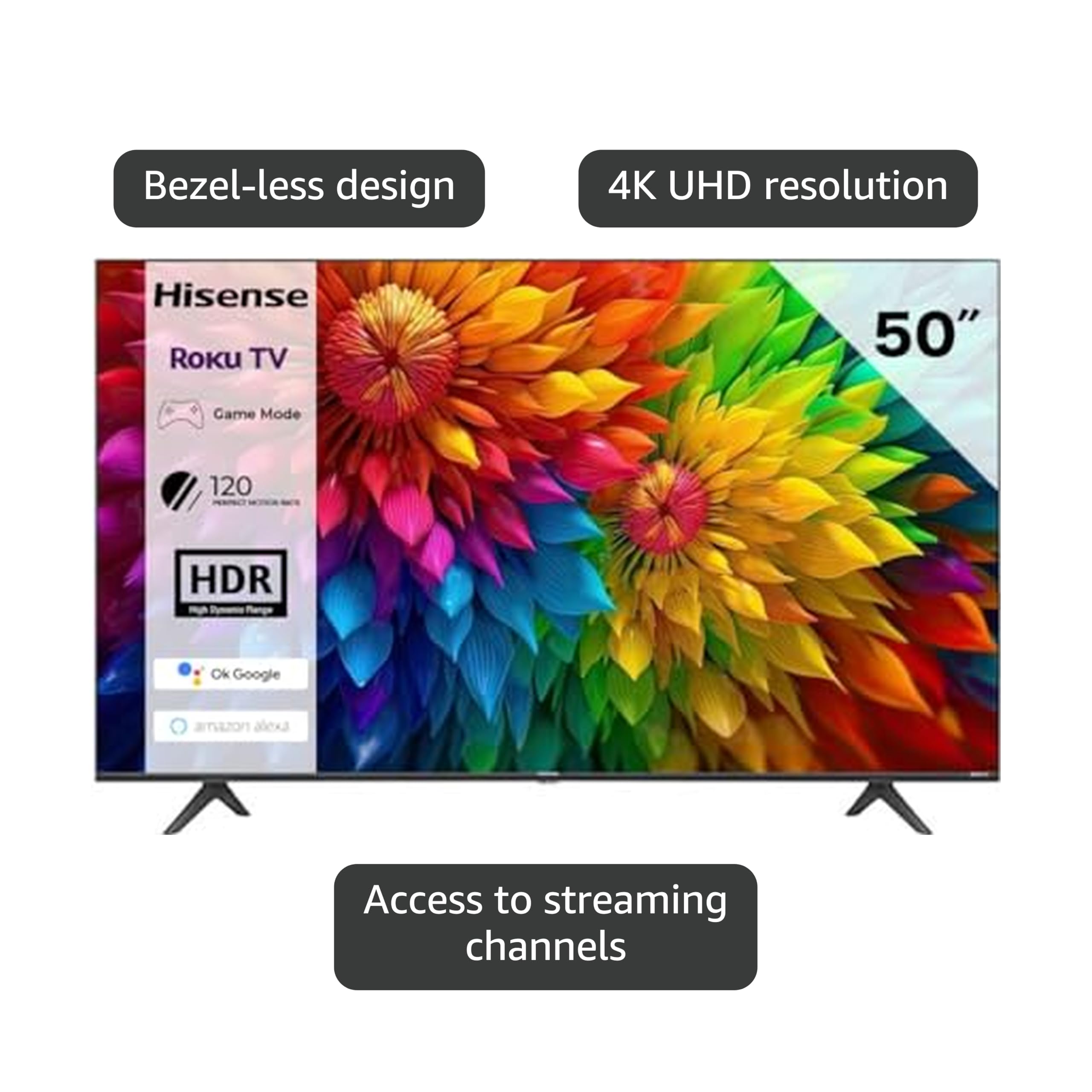 Amazon.com: Hisense 50 Inch R Series Class 4K Ultra HD 2160P LED