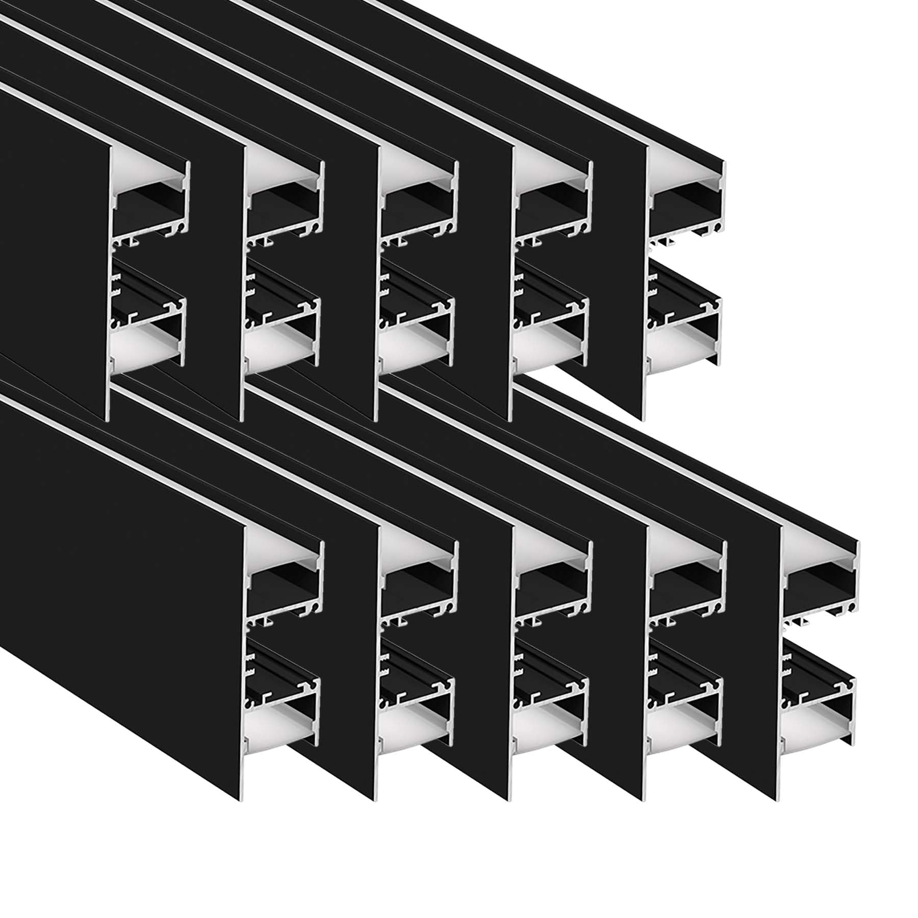 G.W.S® Wall & Coving LED Profile, 10-Pack Aluminium Channel for LED Strip Light, 1 Metre 75.2mmx25mm (268) — image 1