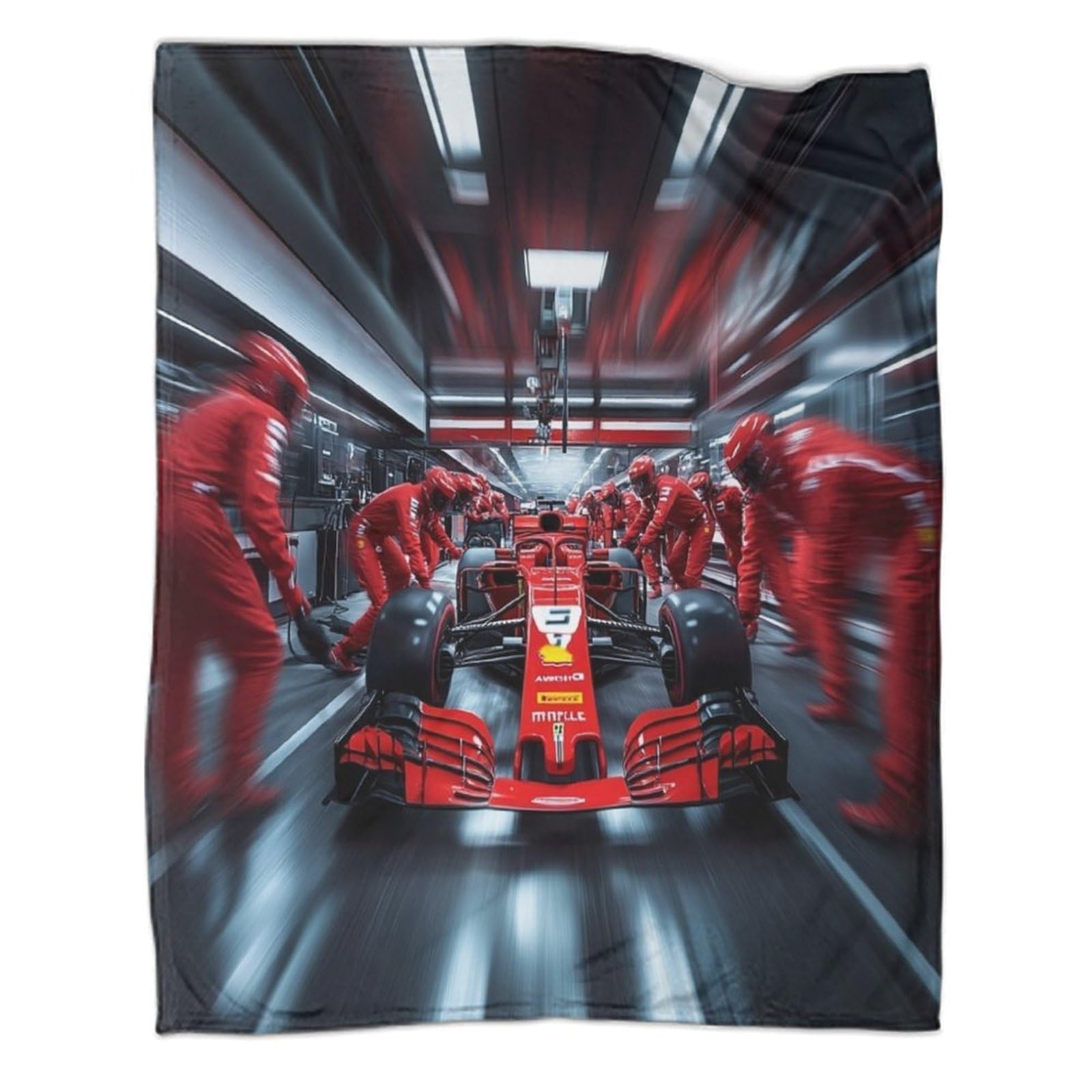 Przytulny koc 3D Touch, 200 x 230 cm, koc polarowy, miękki, ciepły koc wełniany, narzuta na kanapę, koc Pit Stop na sofę, koc dzienny, koc do mieszkania