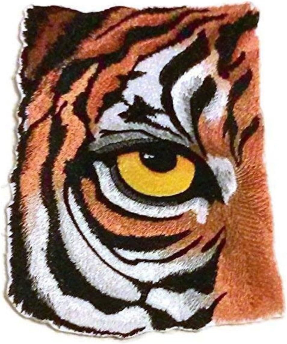 Custom and Unique Eye of Tiger Embroidered Iron on/Sew Patch [7" *4.72"] [Made in USA]