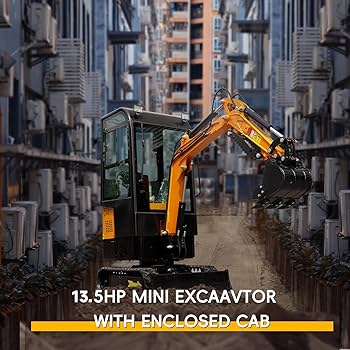 Amazon.com: 13.5HP Mini Crawler Hydraulic Excavator, 1 ton