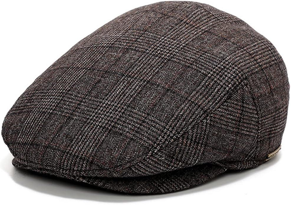 Men's Newsboy Hat with Earflaps Flat Ivy Caps Irish Cabbie Cap - Image 2