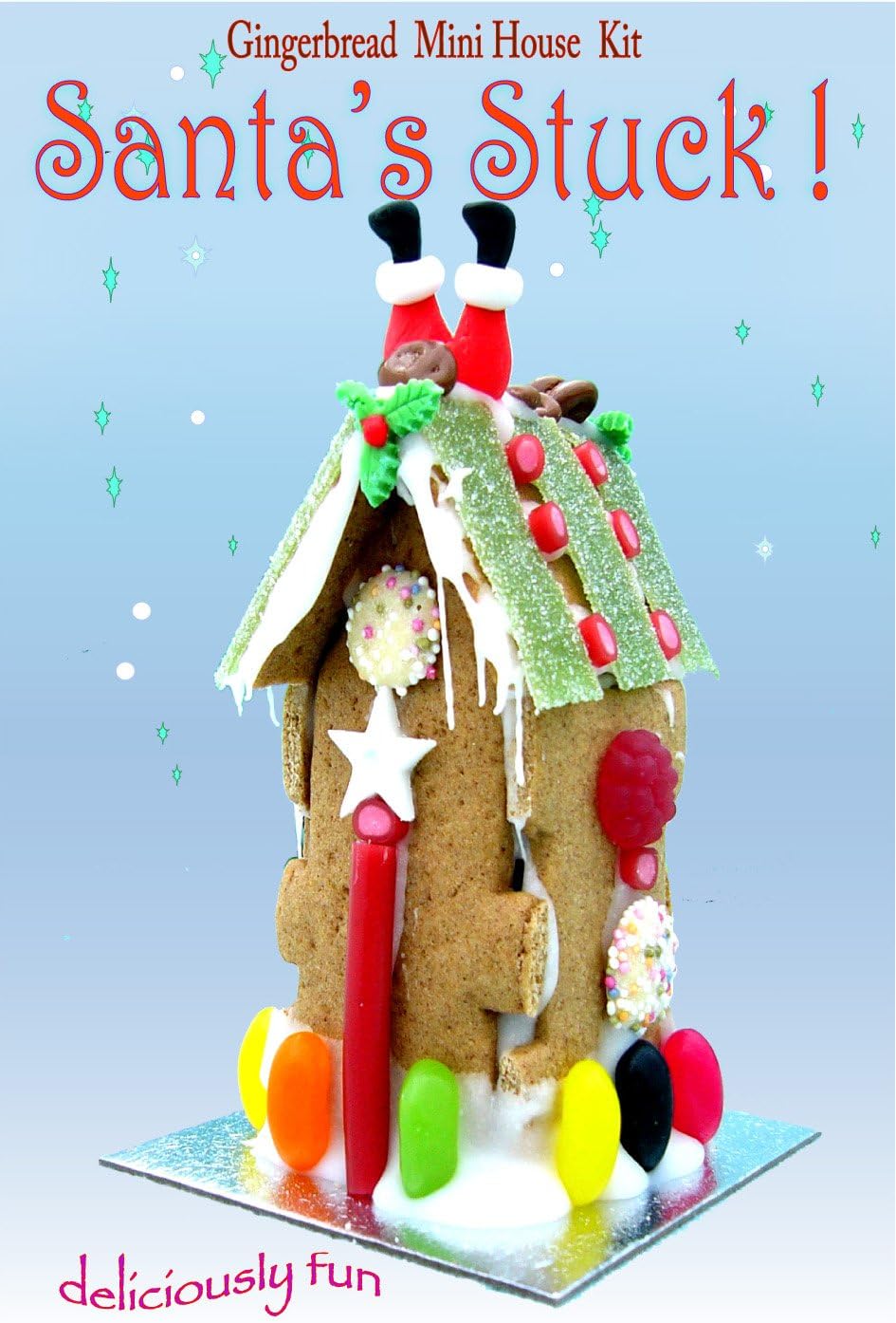 Santa's Stuck Gingerbread or Chocolate Biscuit Mini House Kit (Santa's Stuck Gingerbread Mini House Kit, Mini)