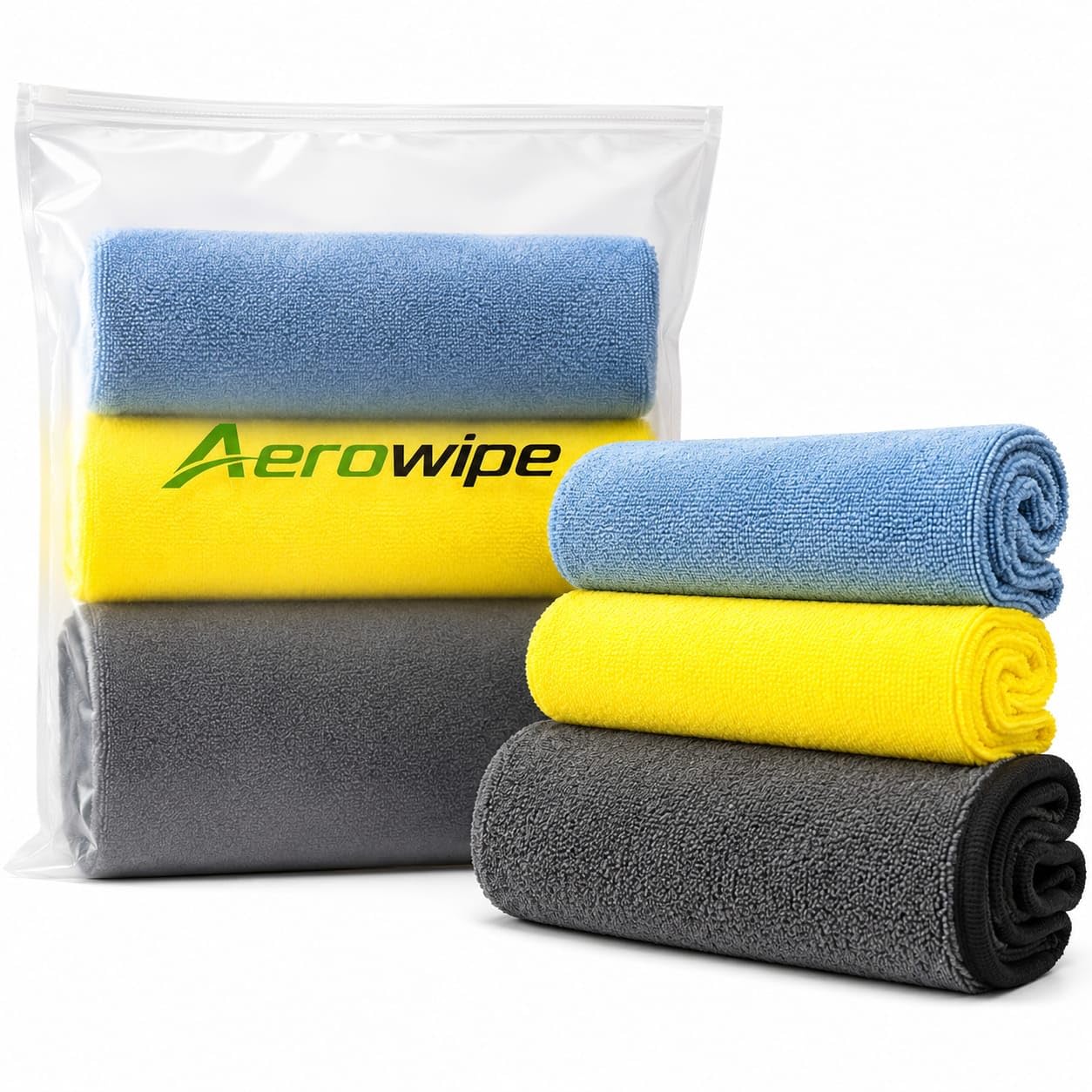 Premium 3-Pack Microfiber Car Cleaning Cloth Set | 250, 350 & 800 GSM | 40 x 40 cm | Glass, Interior & Exterior Drying Towel | Ultra Absorbent, Lint-Free & Scratch-Free-image-22