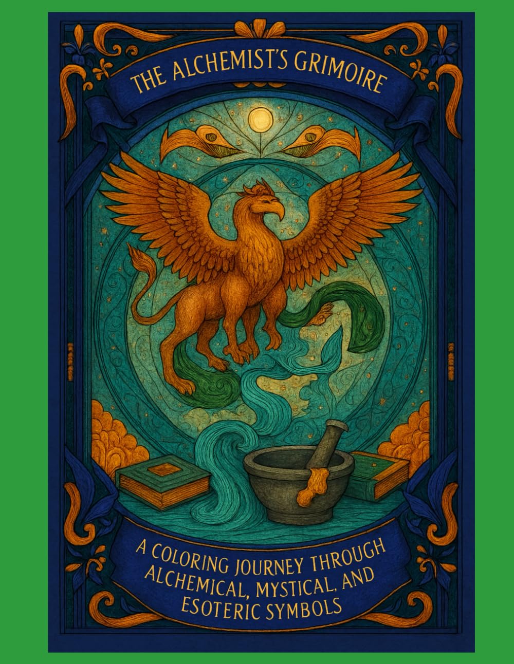 The Alchemist's grimoire: A coloring journey of Esoteric & Mystical elements