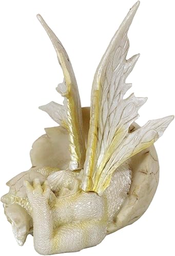 Vista 21 de Ebros - Estatua de huevo de dragón con piedra natal de agosto, 5.25 pulgadas de alto, peridoto verde, piedra natal de agosto, símbolo de gema