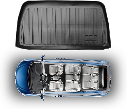 Miniatura 14 de Compatible para Toyota Highlander 2014-2019 Alfombrilla de carga alfombrilla de respaldo 2 en 1 Todo Clima Forro de Carga TPE para Accesorios Toyota