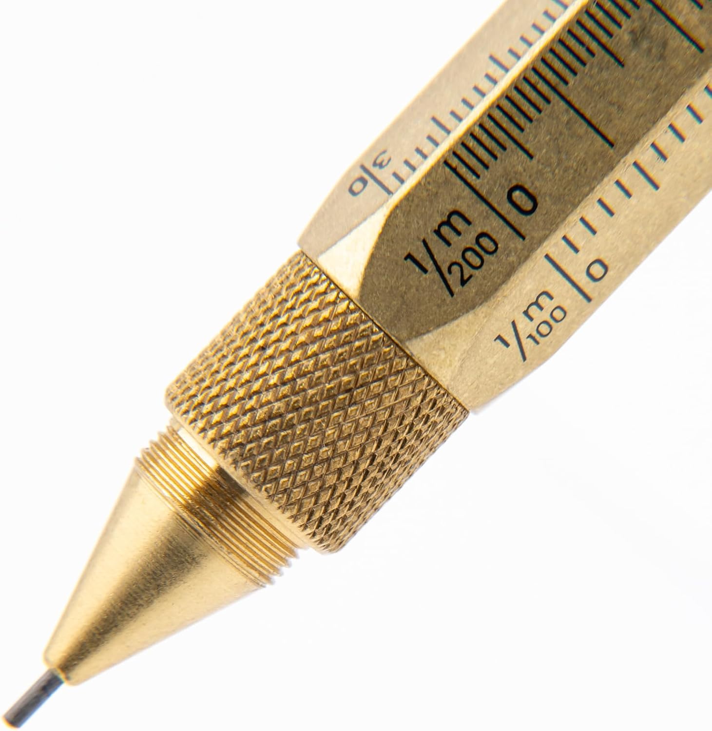 Monteverde USA 9-in-1 Tool Mechanical Pencil in Brass – Hand-Machined Multifunctional Pencil with Stylus, Screwdrivers, Ruler, and Eraser – Exclusive Collection Ideal Gift for Engineers