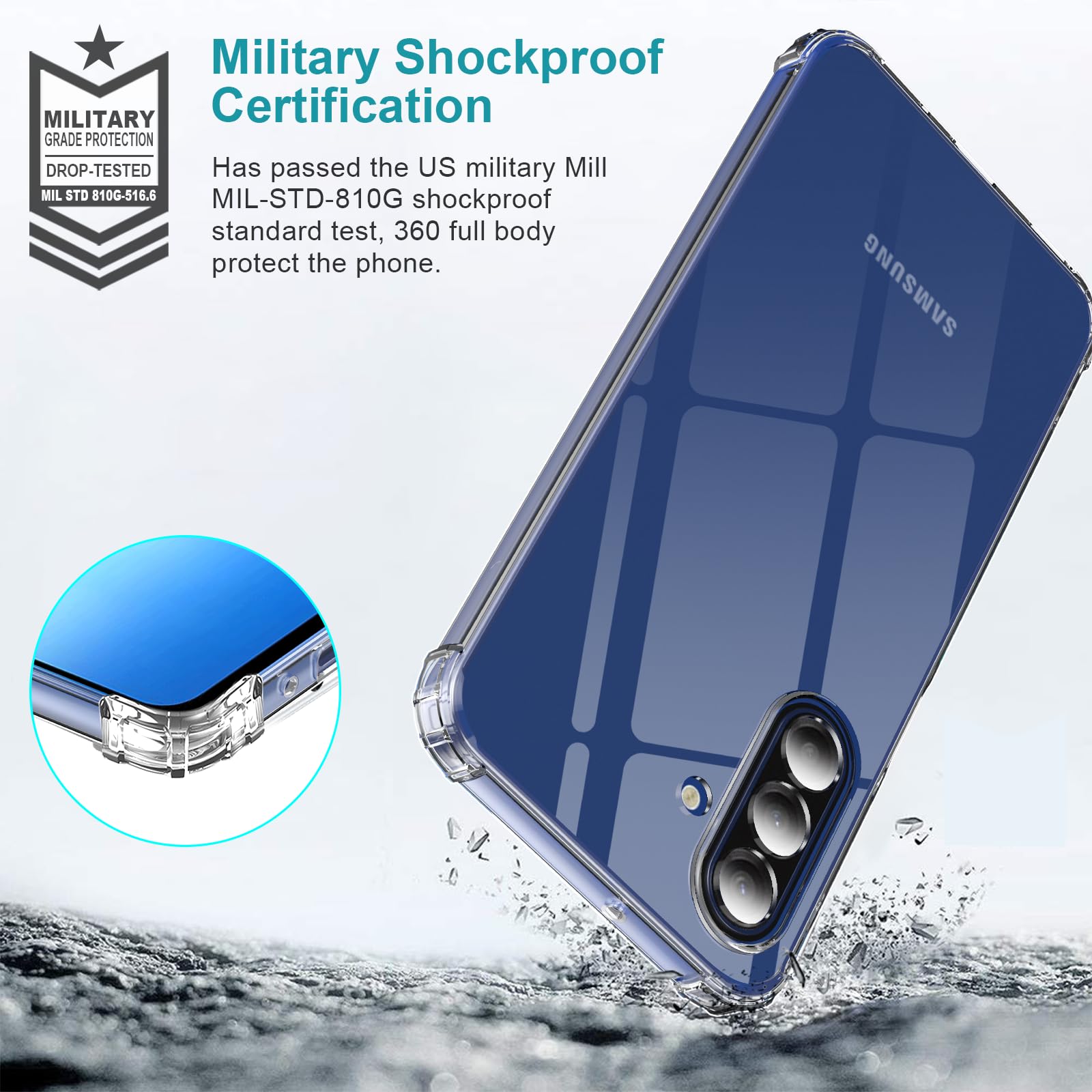 LeYi Etui do Samsung A17 5G/A 17 5G z 2 szkłem hartowanym, ochrona aparatu Etui na aparat Miękki silikonowy TPU zderzak oryginalny smukły odporny na wstrząsy futerał na telefon Samsung Galaxy A17 5G