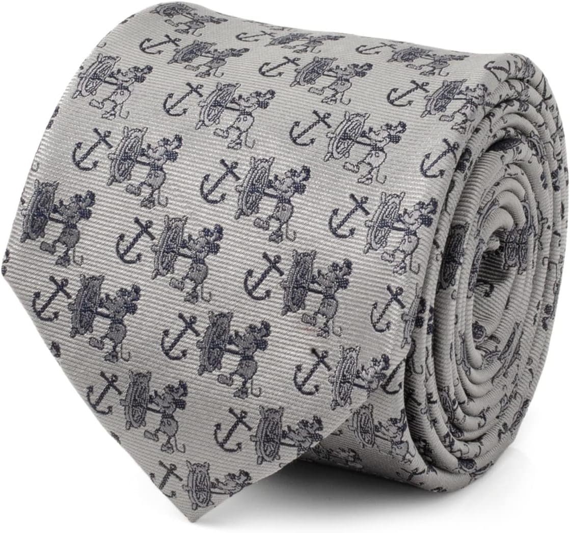 Cufflinks Inc. D100 Steamboat Willie Gray Men's Tie