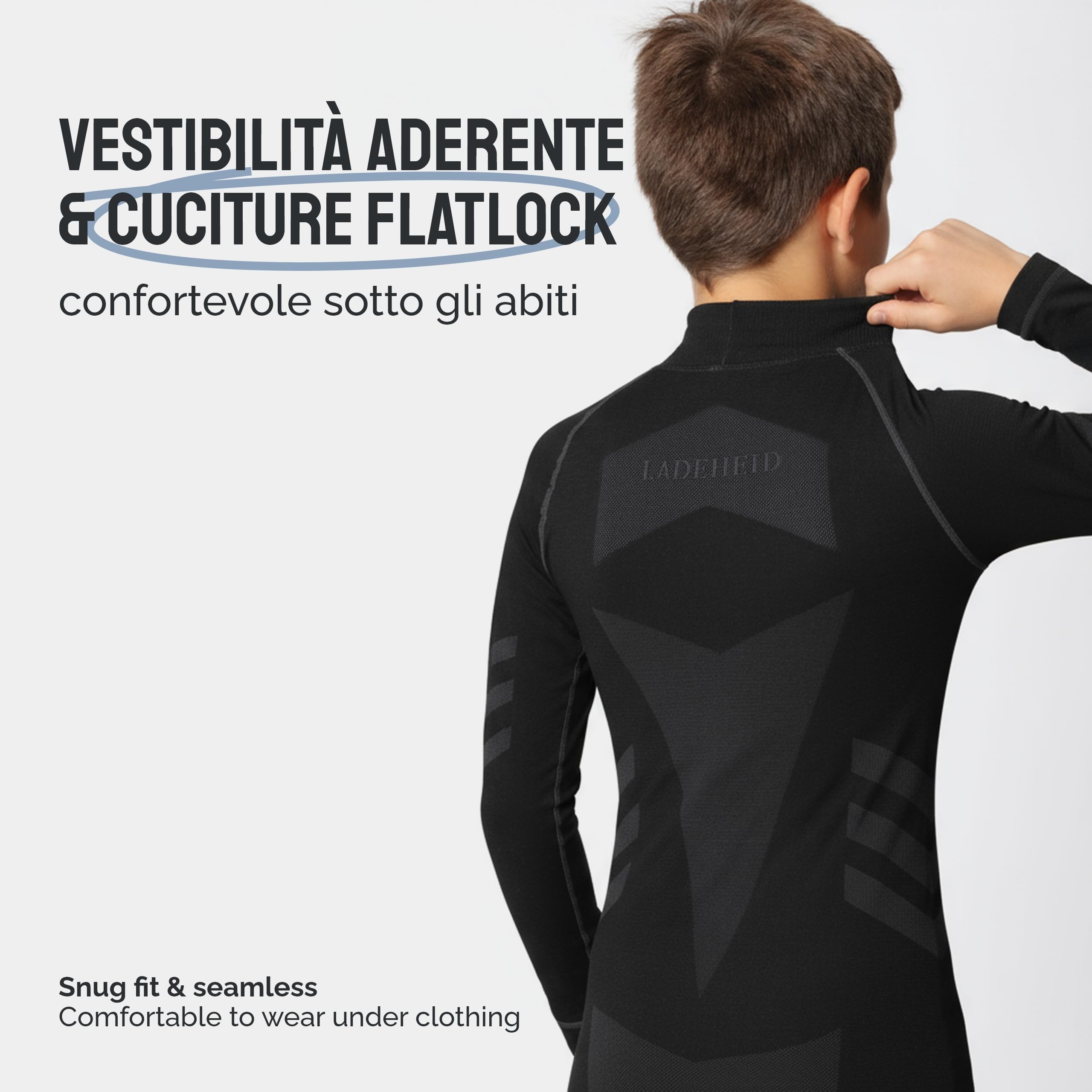 Ladeheid Maglia Termica Bambino e Bambina Manica Lunga LAGI007