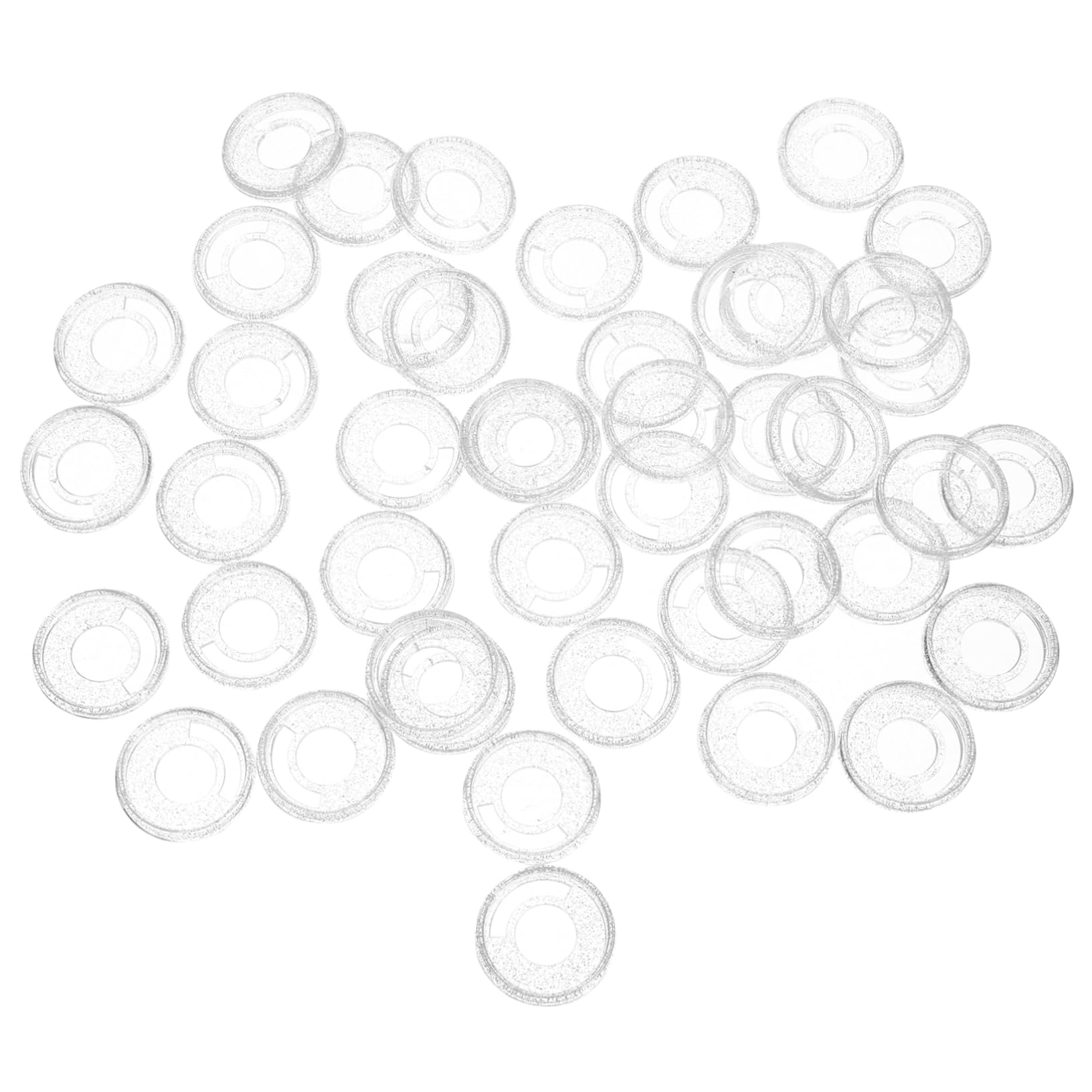 Operitacx 250stücke Kunststoff-lochring-binder Discs Für Notizbuch Und Planer Erweiterungsdiscs Leicht Und Tragbar Für Flexibles Binden Von Loseblattpapieren Transparentem Glitzerdesign