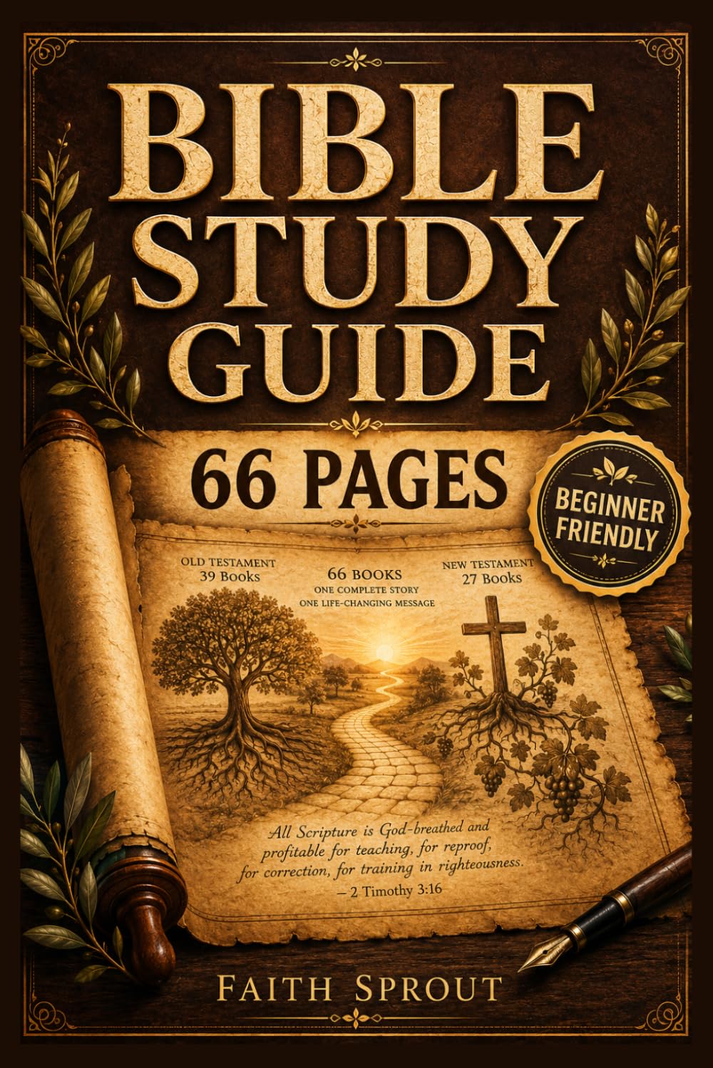 Bible Study Guide 66 Pages: From Genesis to Revelation — A One-Page Journey Through Every Book of the Bible with Key Themes, Context, and Application