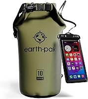 Vista 10 de Earth Pak Bolsa Seca Impermeable - Mochila Impermeable de Cierre Enrollable Superior Mantiene el Equipo Seco para Kayak con Funda Impermeable