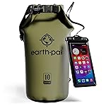 Earth Pak Waterproof Dry Bag - Roll Top Waterproof Backpack Sack Keeps Gear Dry for Kayak with Waterproof Phone Case