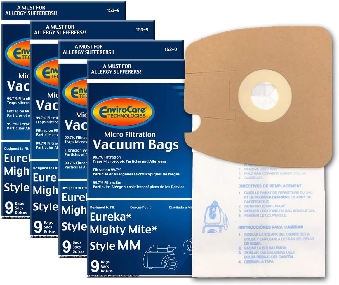 Envirocare Micro Filtration Vacuum Bags for Eureka Style MM 60297A
