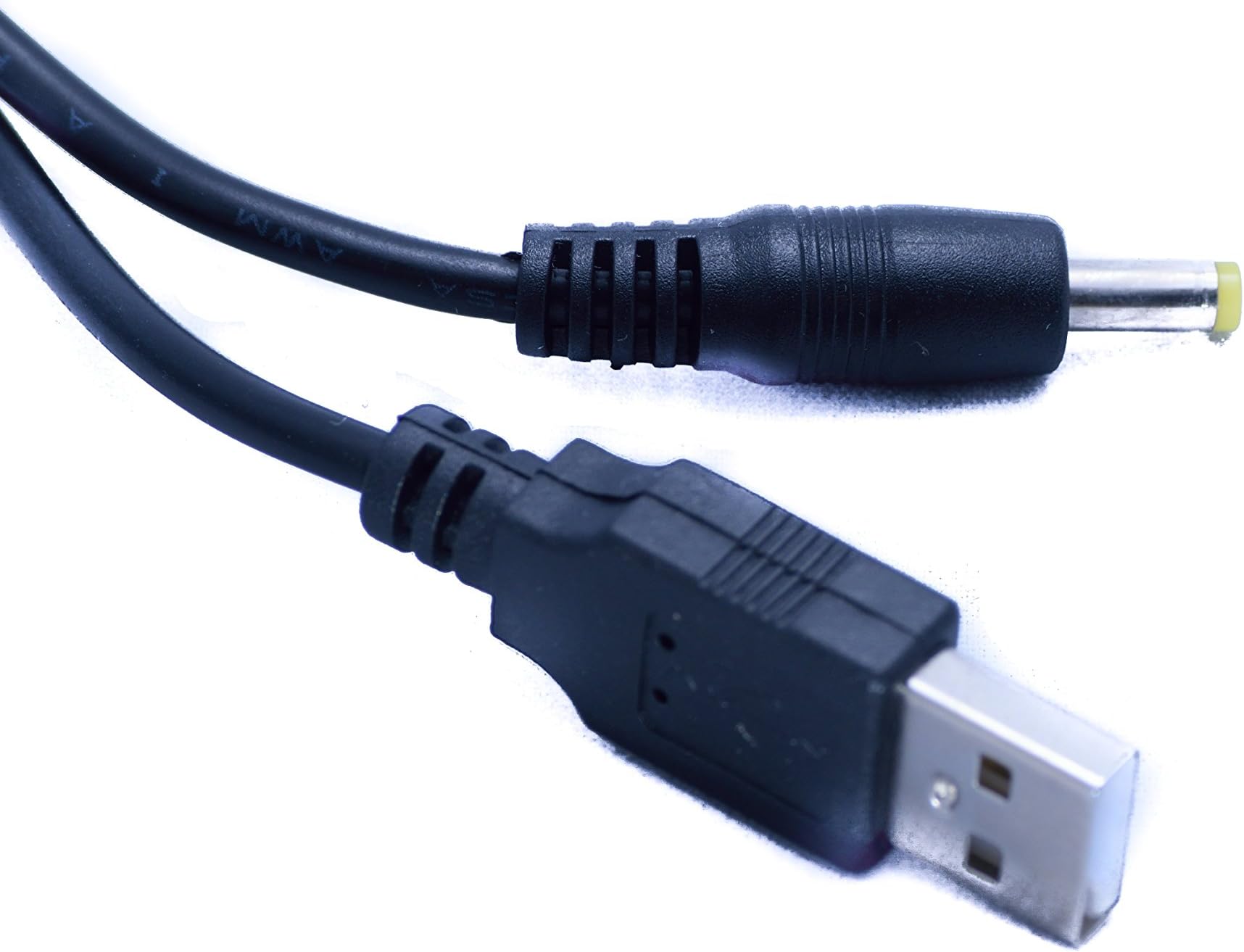 Kingfisher Technology 5V 2A USB 2.0 to 4.0mm x 1.7mm DC Barrel Plug Charging Cable (18AWG) 90cm Black (4mm x 1.7mm)