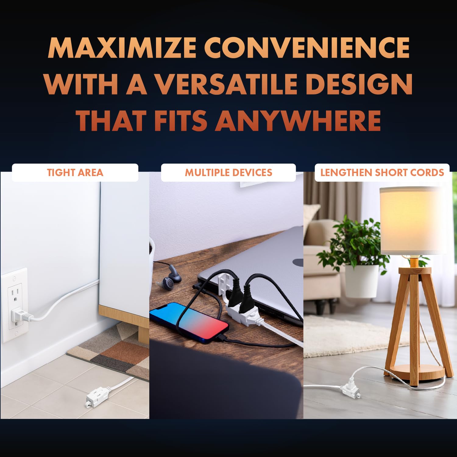 Newhouse Electric 3-Foot Extension Cord - Tamper Guard -4