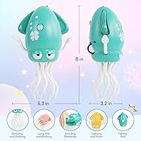 Vista 2 de Pulpo Bailarín - Juguete Eléctrico Musical para Bebés con Luces LED y Música, Juguete Sensorial Interactivo Recargable, Regalo Perfecto para Navidad