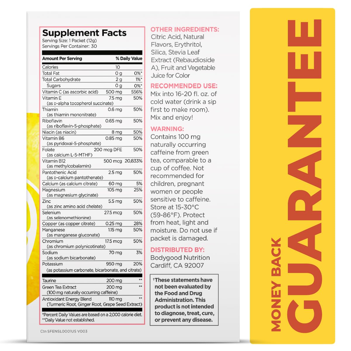 Pureboost Clean Energy Booster, Refreshing Energy Drink Mix with B12 Vitamins, Electrolytes, Antioxidants, Sugar-Free with No Sucralose (Strawberry Lemonade, 30 Count) - Image 2