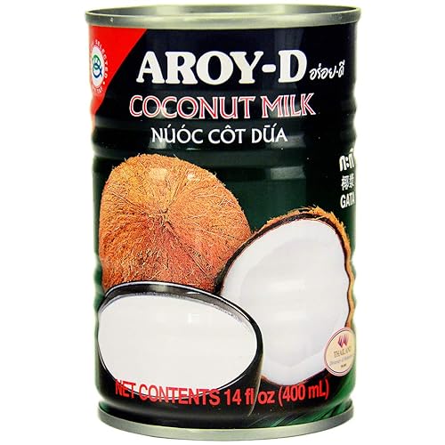 Aroy-D Leche de coco 14 onzas líquidas paquete de 12