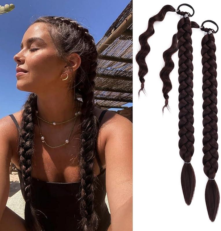 Fulang Hair 2 darabos fonott farok hosszabbító szintetikus hajból, hajgumival