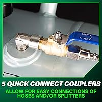 Vista 8 de Metabo HPT Depósito de aire de reserva, tanque de aire de alta capacidad de 10 galones, certificado ASME, 5 acopladores de conexión rápida