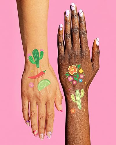 Miniatura 4 de xo Fetti Suministros para fiesta tatuajes metálicos - 40 estilos  Cinco De Mayo Decoraciones Final Fiesta Bachelorette  Decoración Mexicana