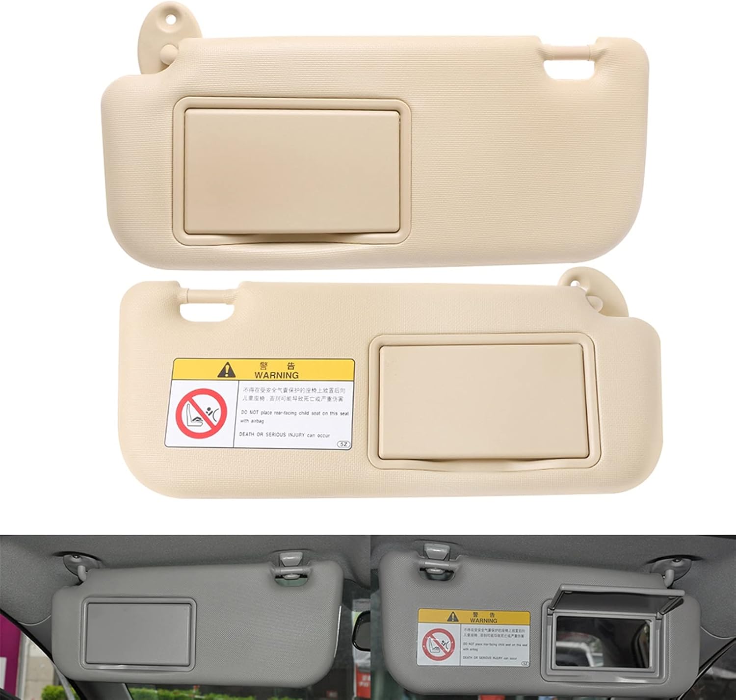 車 サンバイザー 1個左 右車の運転席側sun Visor Windshieldの