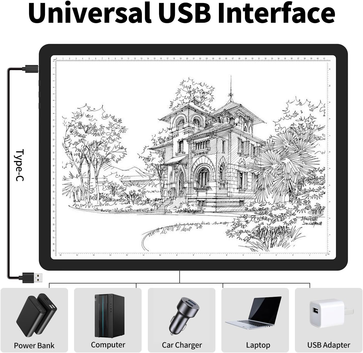 TSOCOS A3 Diamond Art Light Board with Carry Bag, High-Brightness Light Pad with Side Physical Buttons & 6 Levels of Brightness, 3 Colors Magnetic Light Box for Tracing, Diamond Painting