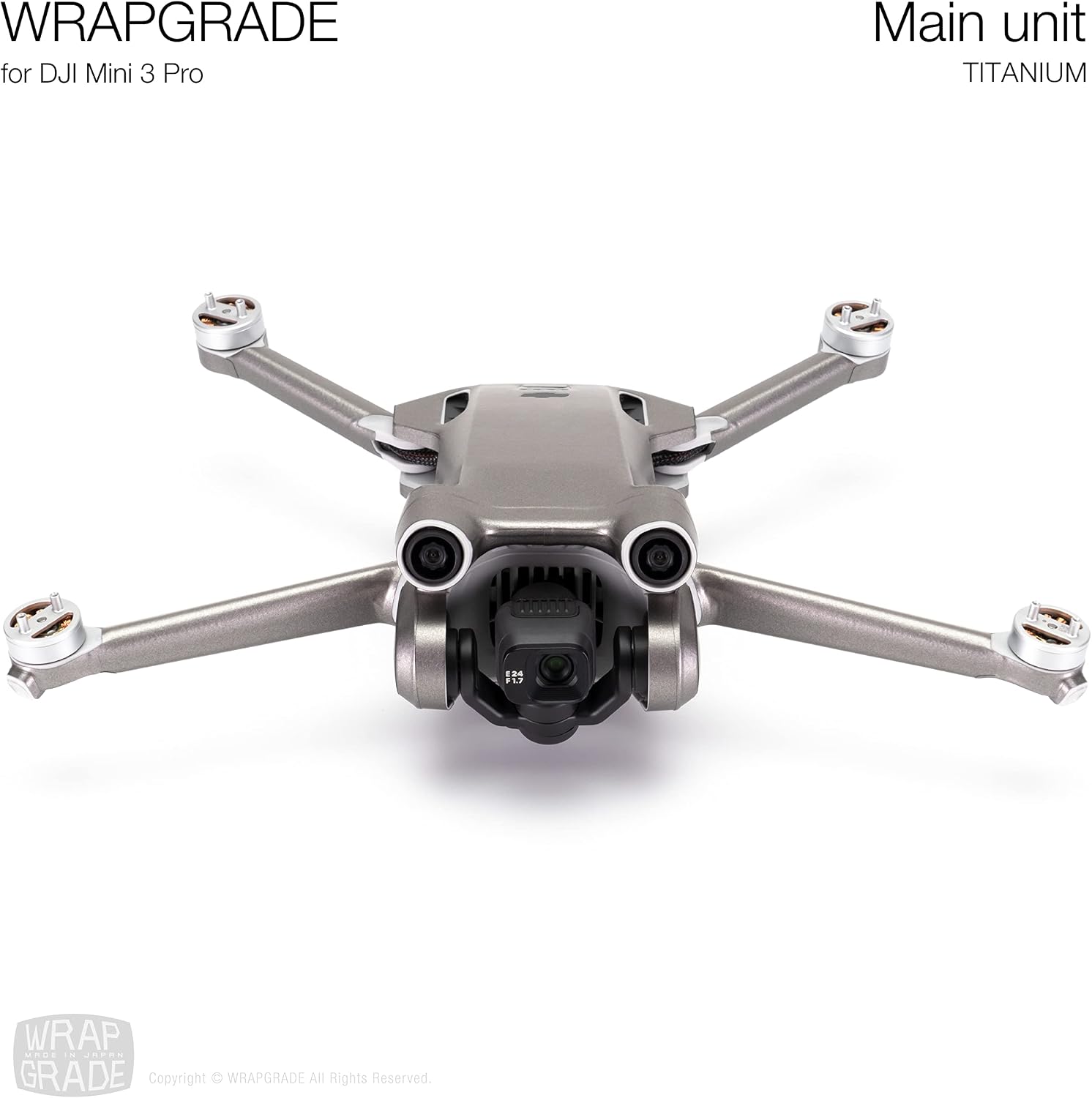 WRAPGRADE Skin Compatible with DJI Mini 3 Pro (TITANIUM) - Image 3
