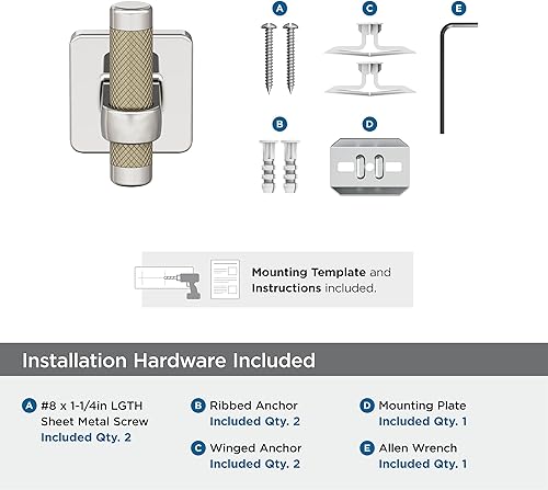 Vista 39 de Amerock BH26615PNBBZ Toallero de níquel pulido/champán dorado Toallero de 24 pulgadas (24.016 in) Esquire Toallero de baño Accesorios