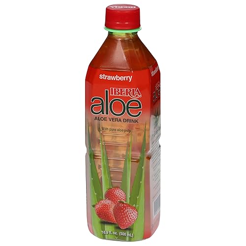 Miniatura 4 de Iberia  Bebida de Aloe Vera, sabor guanábana, 16.9 onzas líquidas (500 ml) (paquete de 24) botellas sin BPA (bisfenol A)