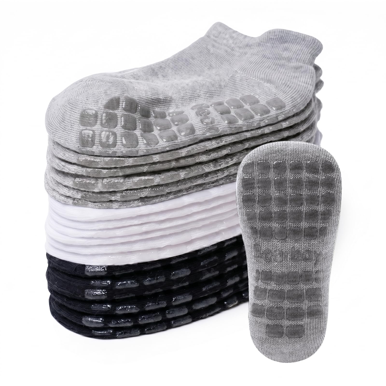 Non-Slip Baby Cotton Ankle Socks with Grippers for Toddler Walking