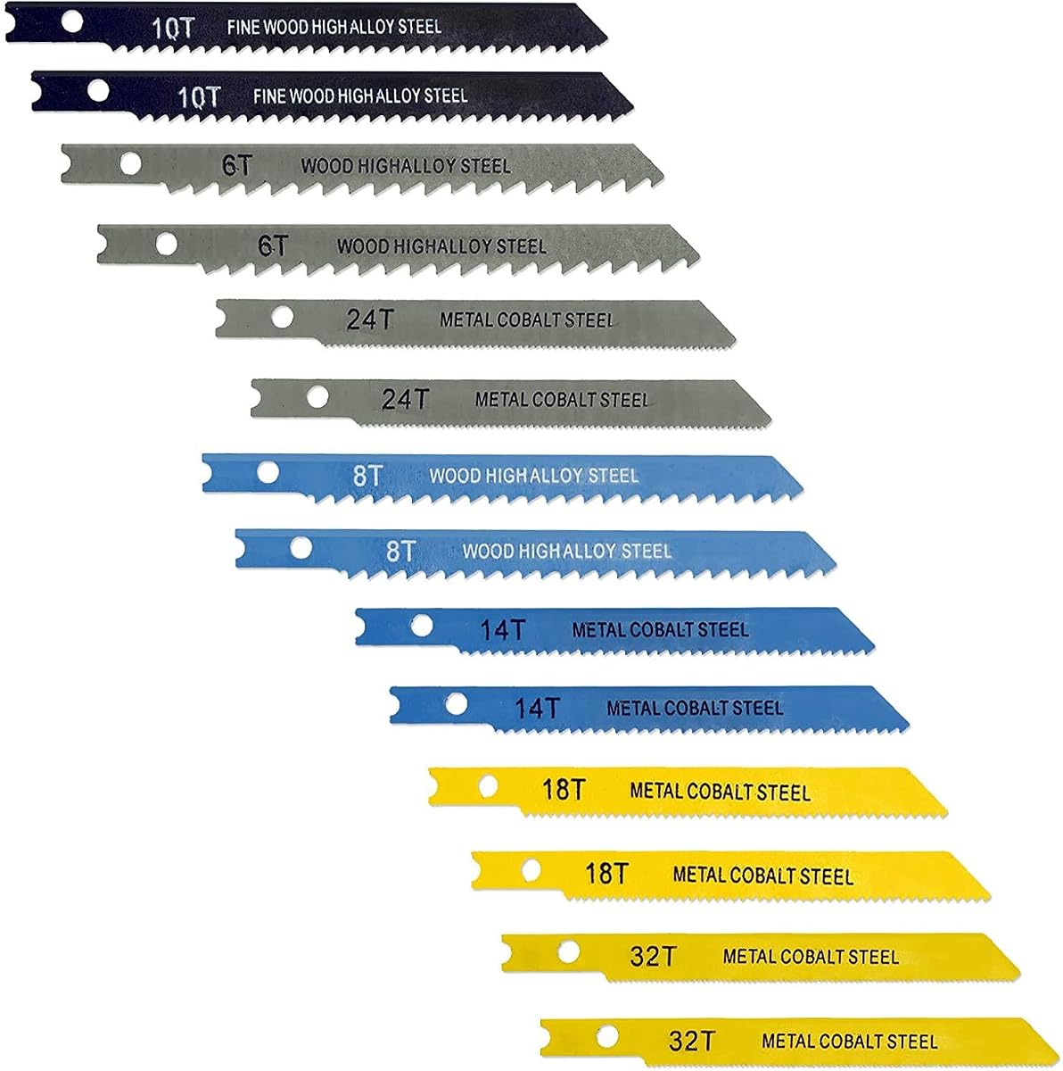 19220 14Pc Universal Jig Saw Blade Assortment,