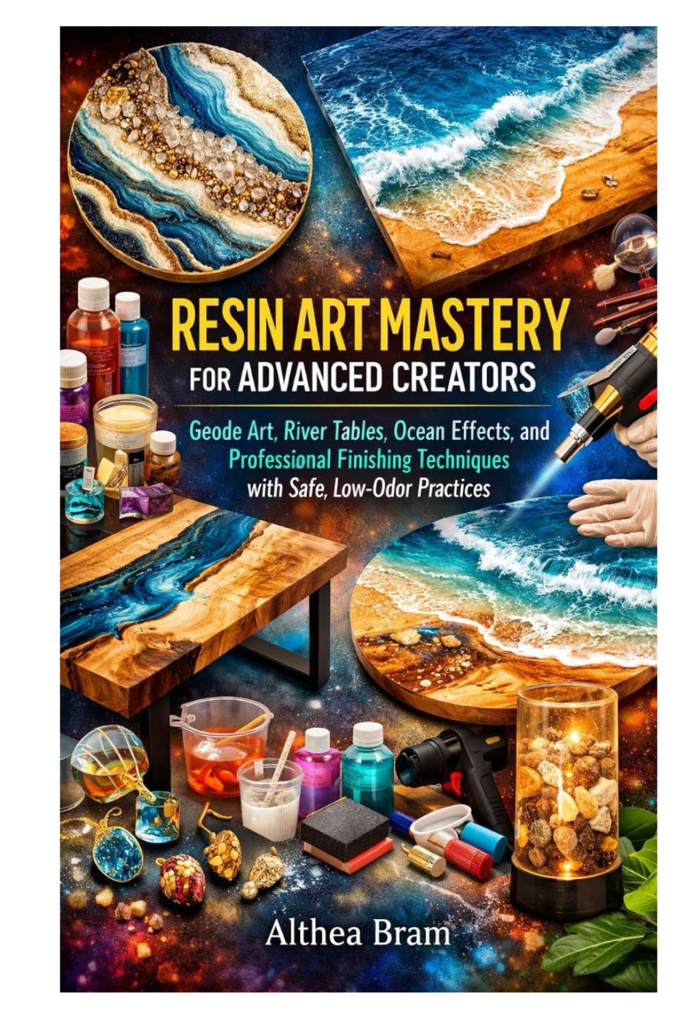 RESIN ART MASTERY FOR ADVANCED CREATORS: Geode Art, River Tables, Ocean Effects, and Professional Finishing Techniques with Safe, Low-Odor Practices
