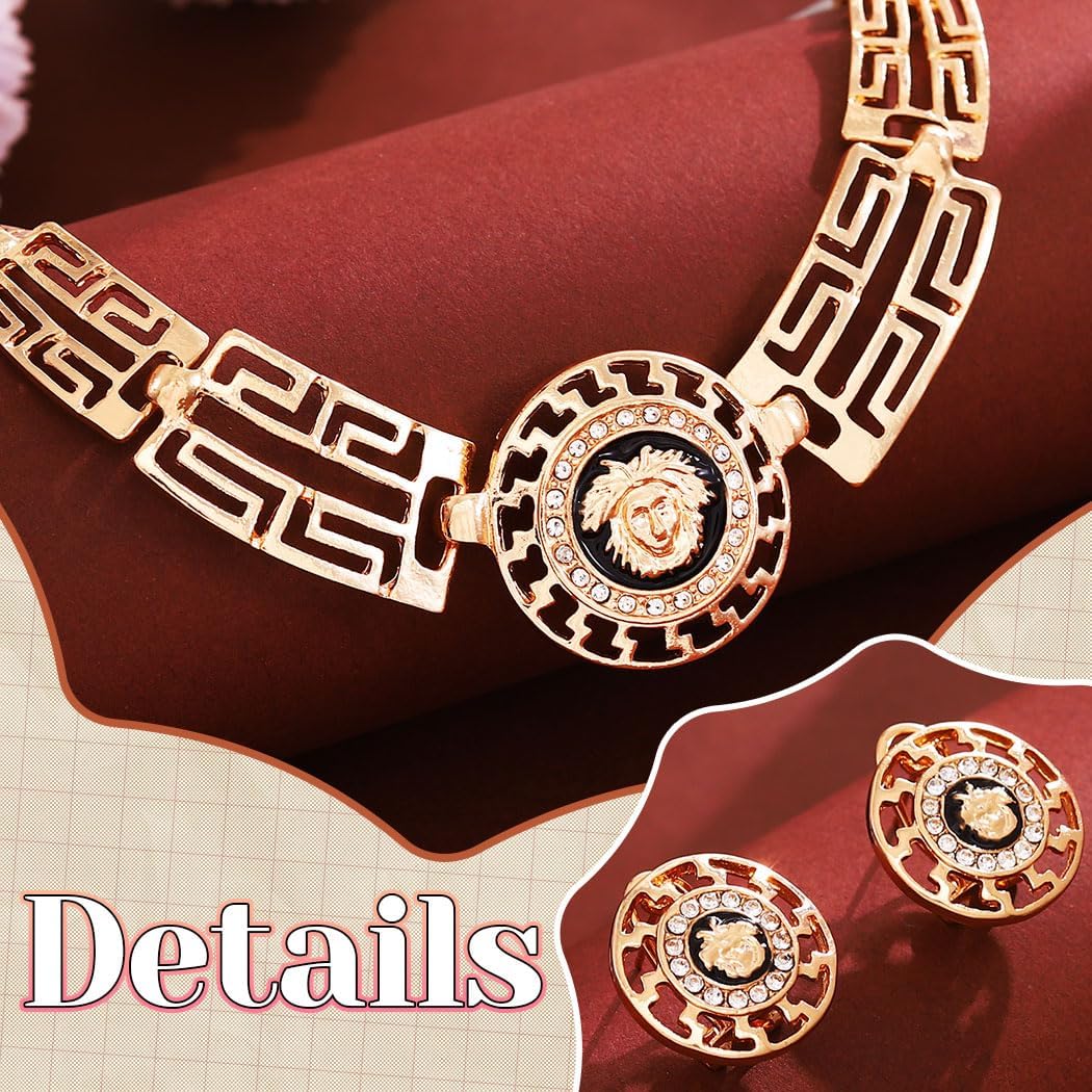 JAKAWIN Gold Necklace and Earring Set Afican Necklaces for Women - Image 6