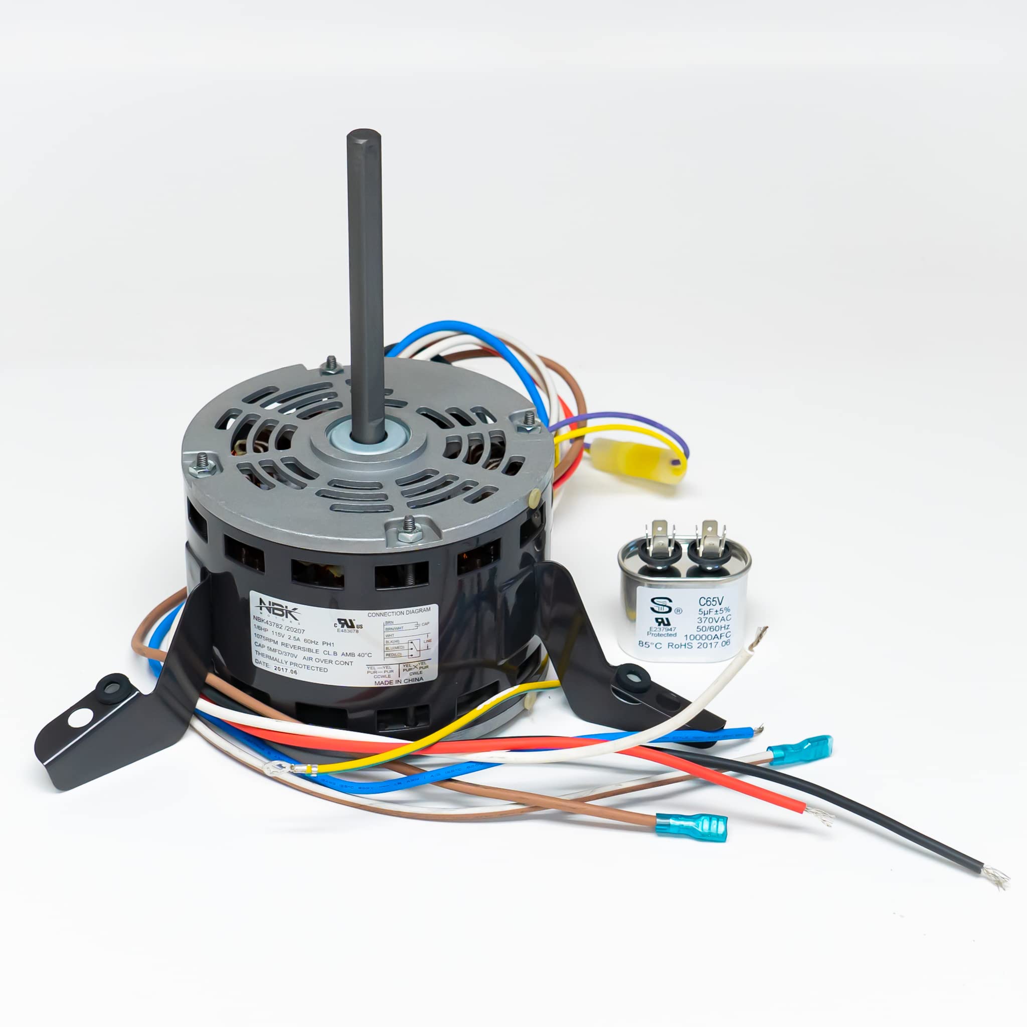 Ri　0730 Air Handler Furnace Blower Motor 1/6 HP 1075 RPM 115 Volts