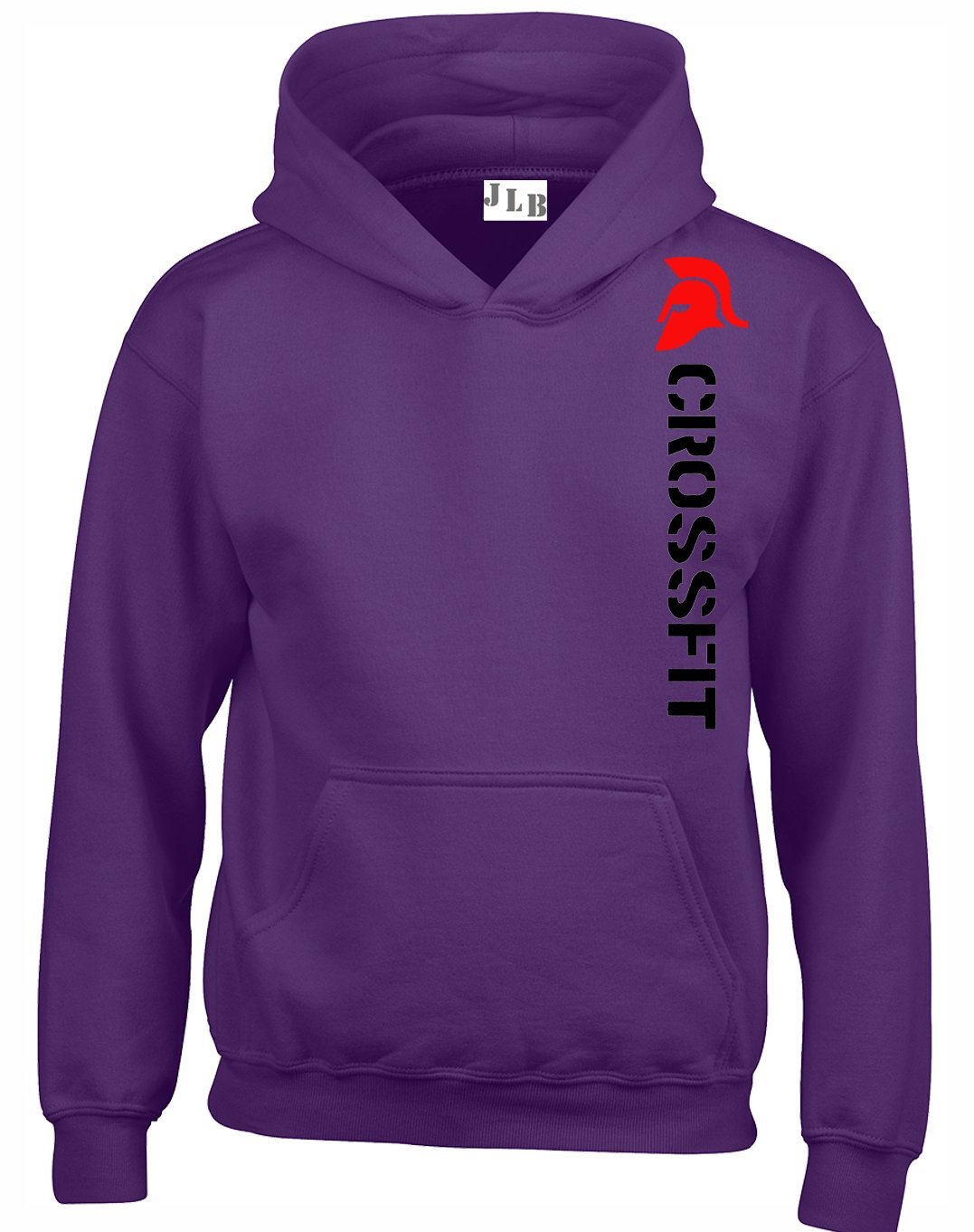 Jlb Print Men's Purple Crossfit Spartan Helmet Gym Sports Fan Premium Quality Unisex Hoodies For Wo And Teens