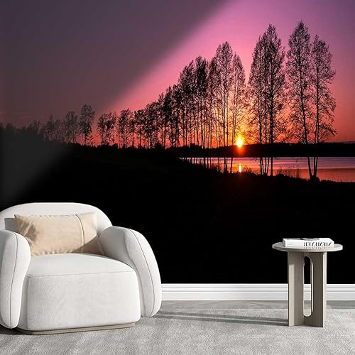Papel Tapiz para Muebles De Madera Scenic Waterproof Wallpaper Landscape Wall Decor Liven Up Space (W) 137.8" X(H) 110"