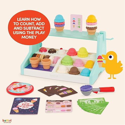 Miniatura 2 de Battat Education Juguetes de helado para niños - Juego de helados - Soporte de helado para niños pequeños - Juego de helado - 3 años + - Mi heladería